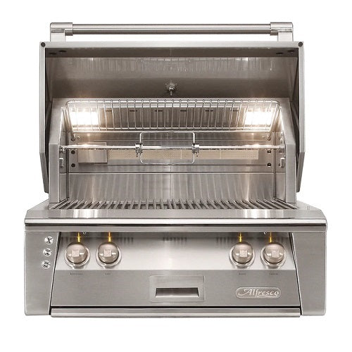 Alfresco ALXE 30 Inch Built-In Gas Grill With Rotisserie