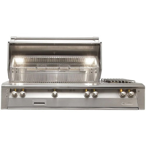 Alfresco ALXE 56 Inch Built-In Gas Grill With Rotisserie And Side Burner