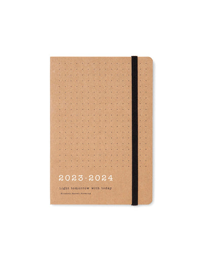 2024 Week To View A5 Diary and Bullet Journal Monthly Planner - Brown Cover