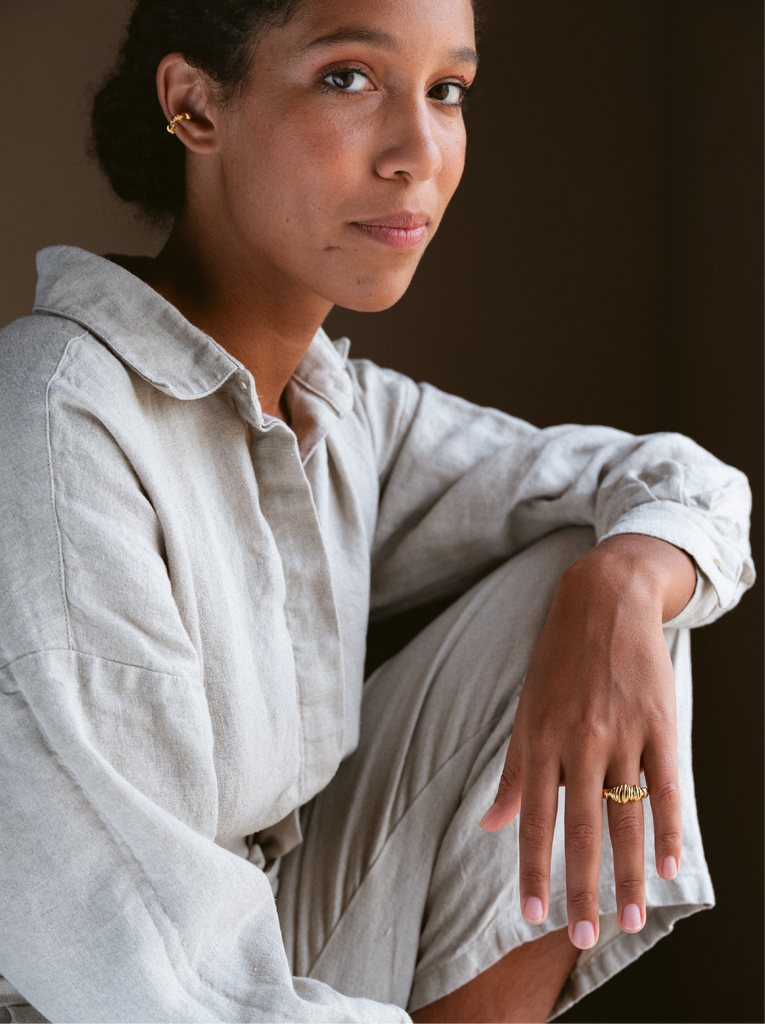 Model with earring