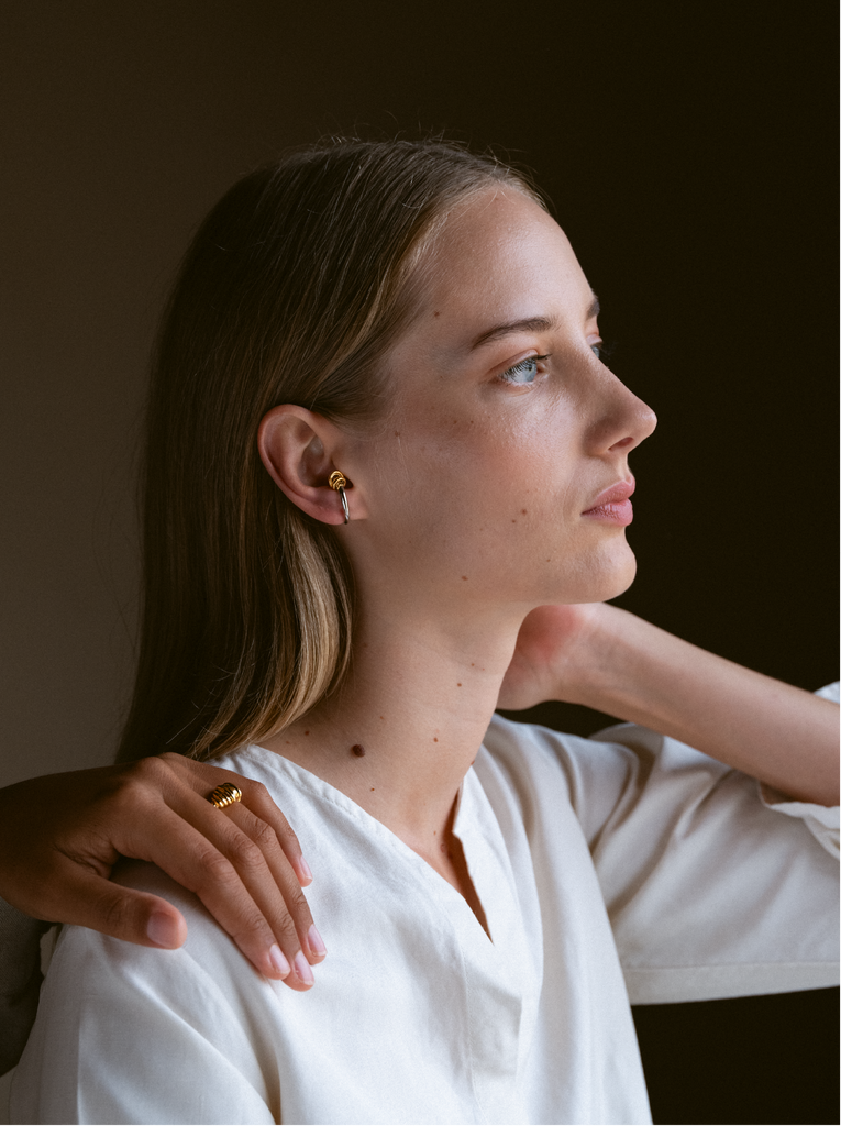 Model with earring