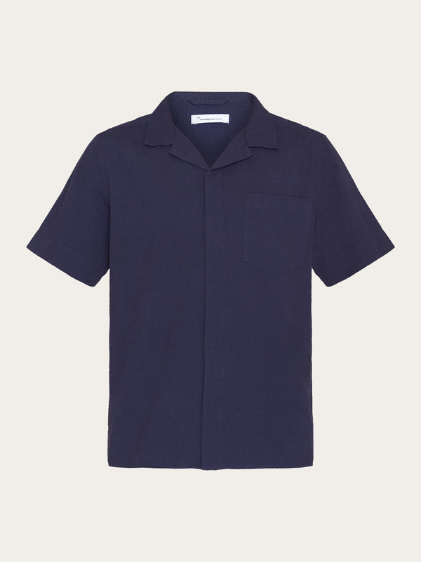 Box fit short sleeve cotton jersey shirt GOTS/Vegan - Night Sky von KnowledgeCotton  Apparel© kaufen