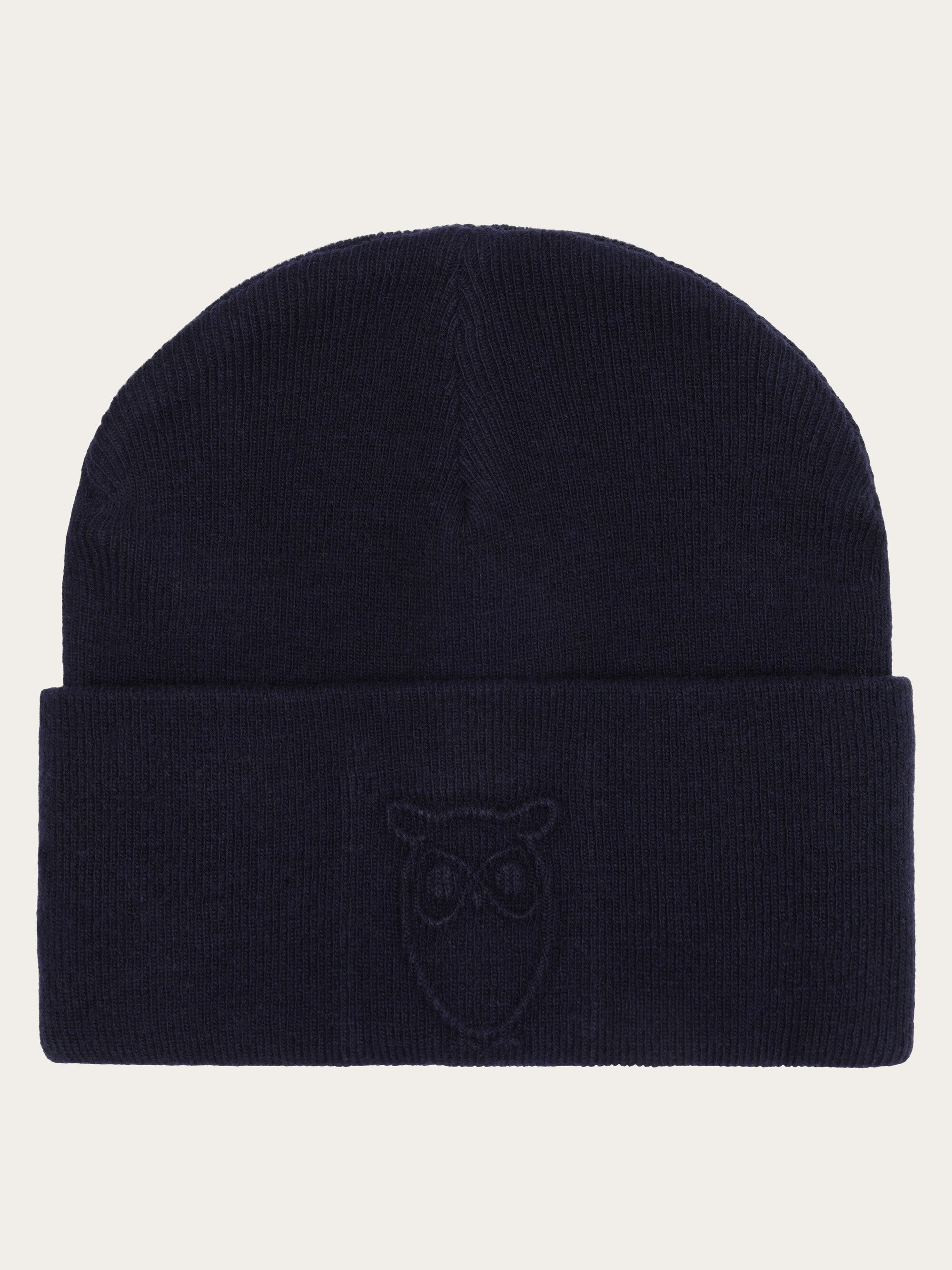  Lambswool Logo Embossed Beanie RWS - Total Eclipse