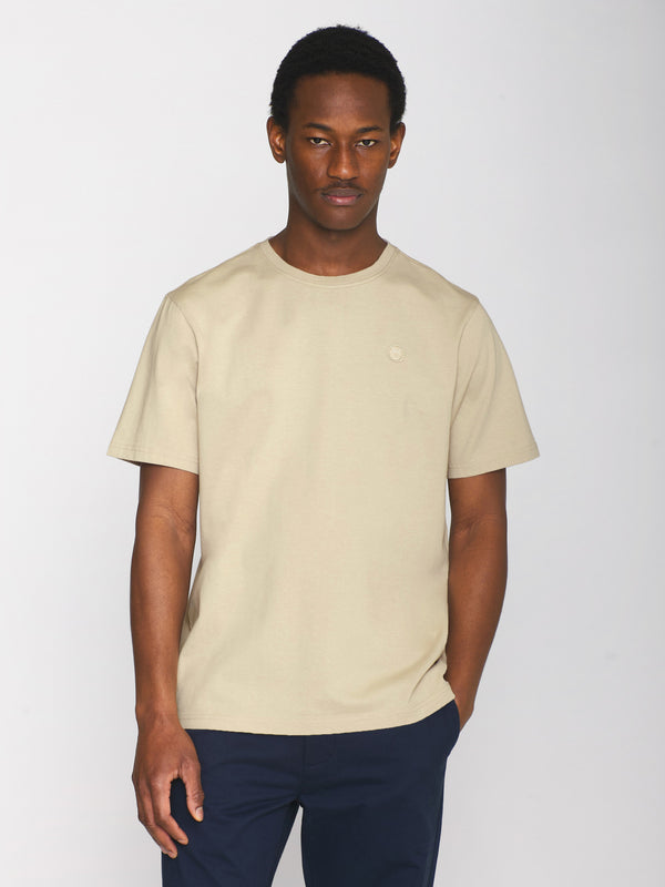 Buy Regular fit Basic tee - Safari melange - from KnowledgeCotton