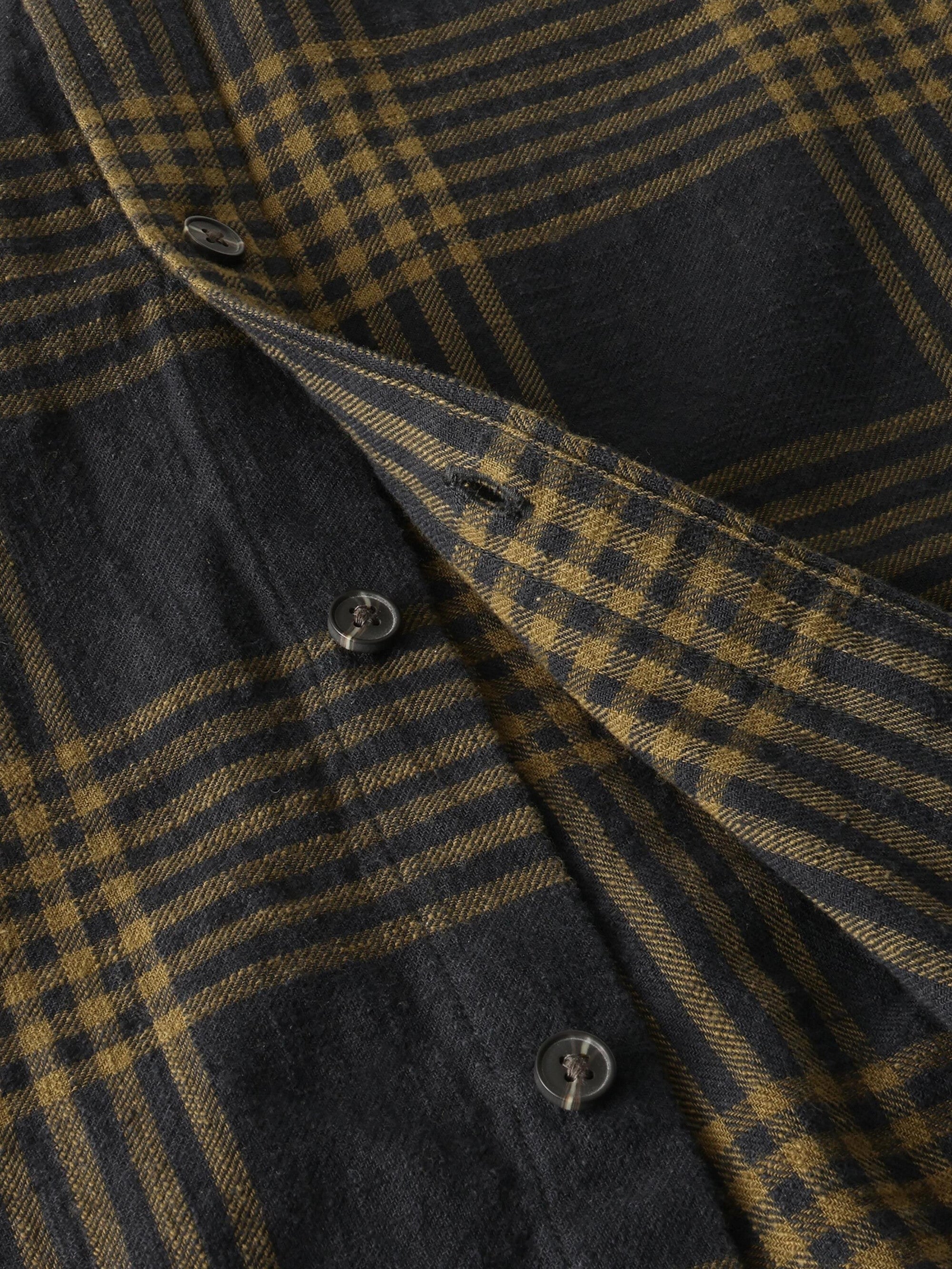 Regular fit checkered shirt - GOTS/Vegan - Green check