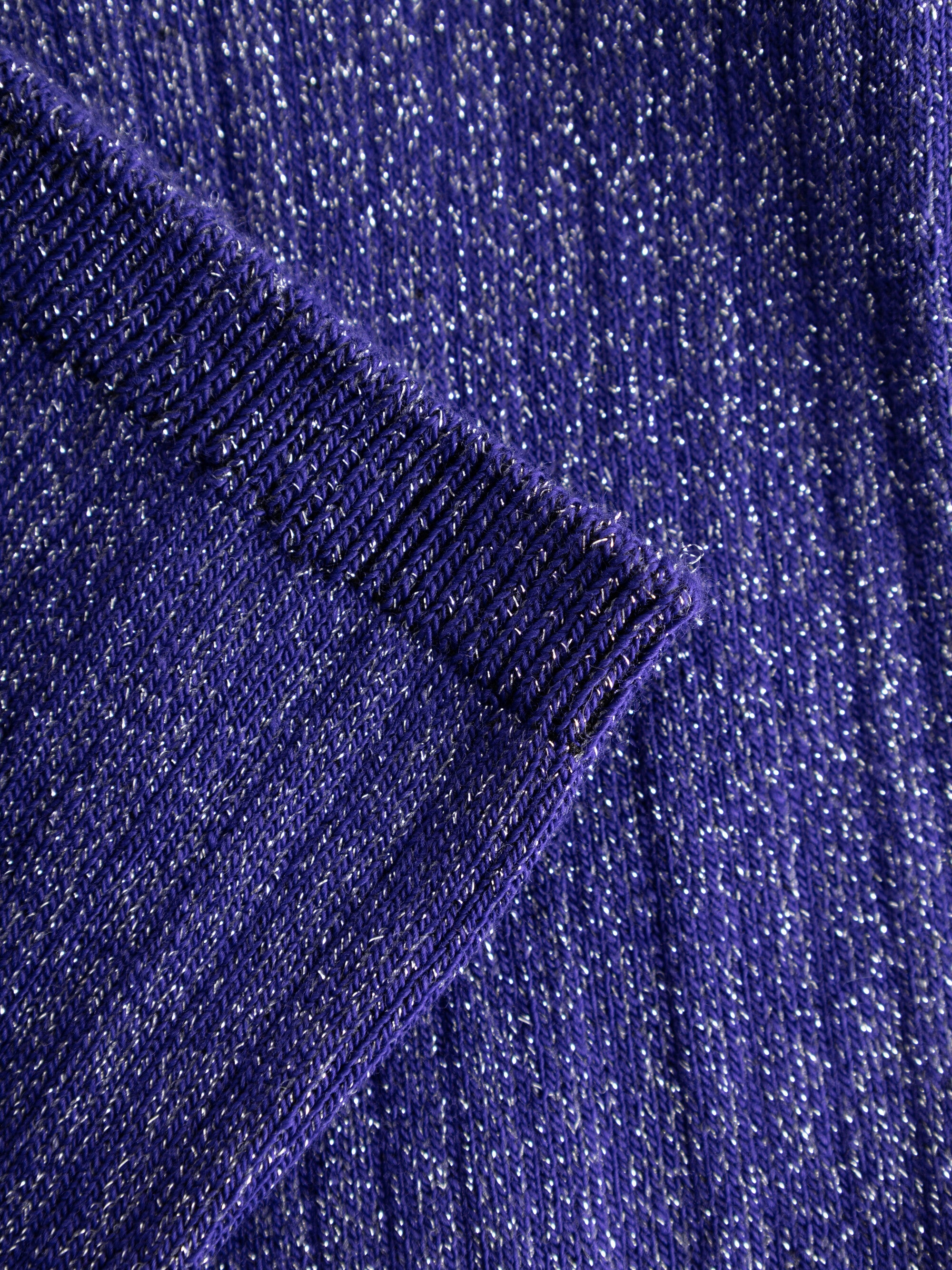 Single pack Rib lurex socks - Deep Purple