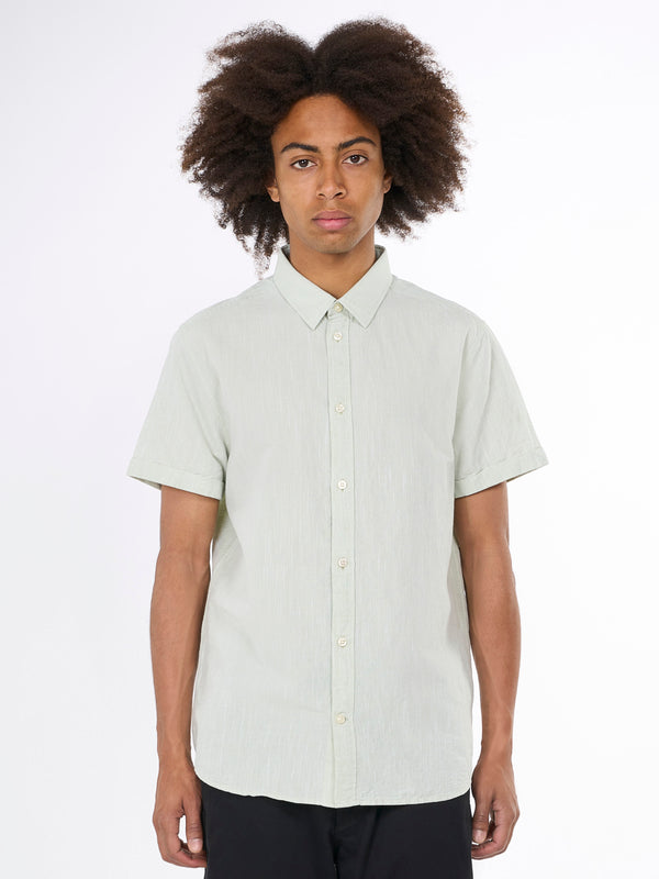 Buy Custom fit linen shirt - Swamp - from KnowledgeCotton Apparel®