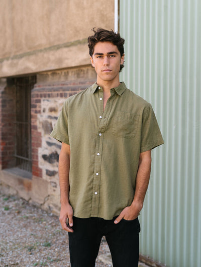 Hemp Clothing Australia Stirling Shirt - Willow – Meadow Store