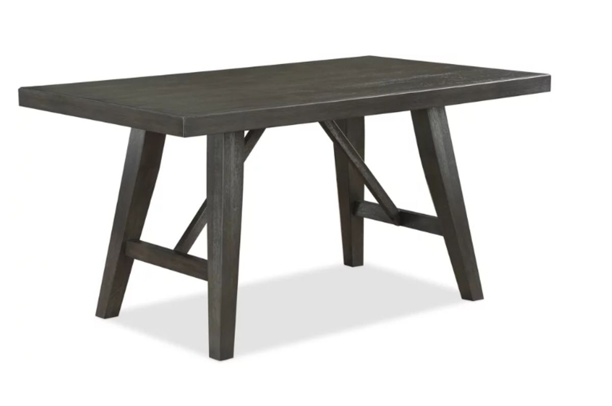Crown Mark Furniture Rufus Counter Height Table in Dark Gray