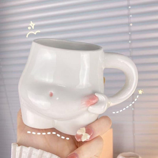 Wudruncy Creative 3D Muscle Man Coffee Mug Gym Ceramic Cup