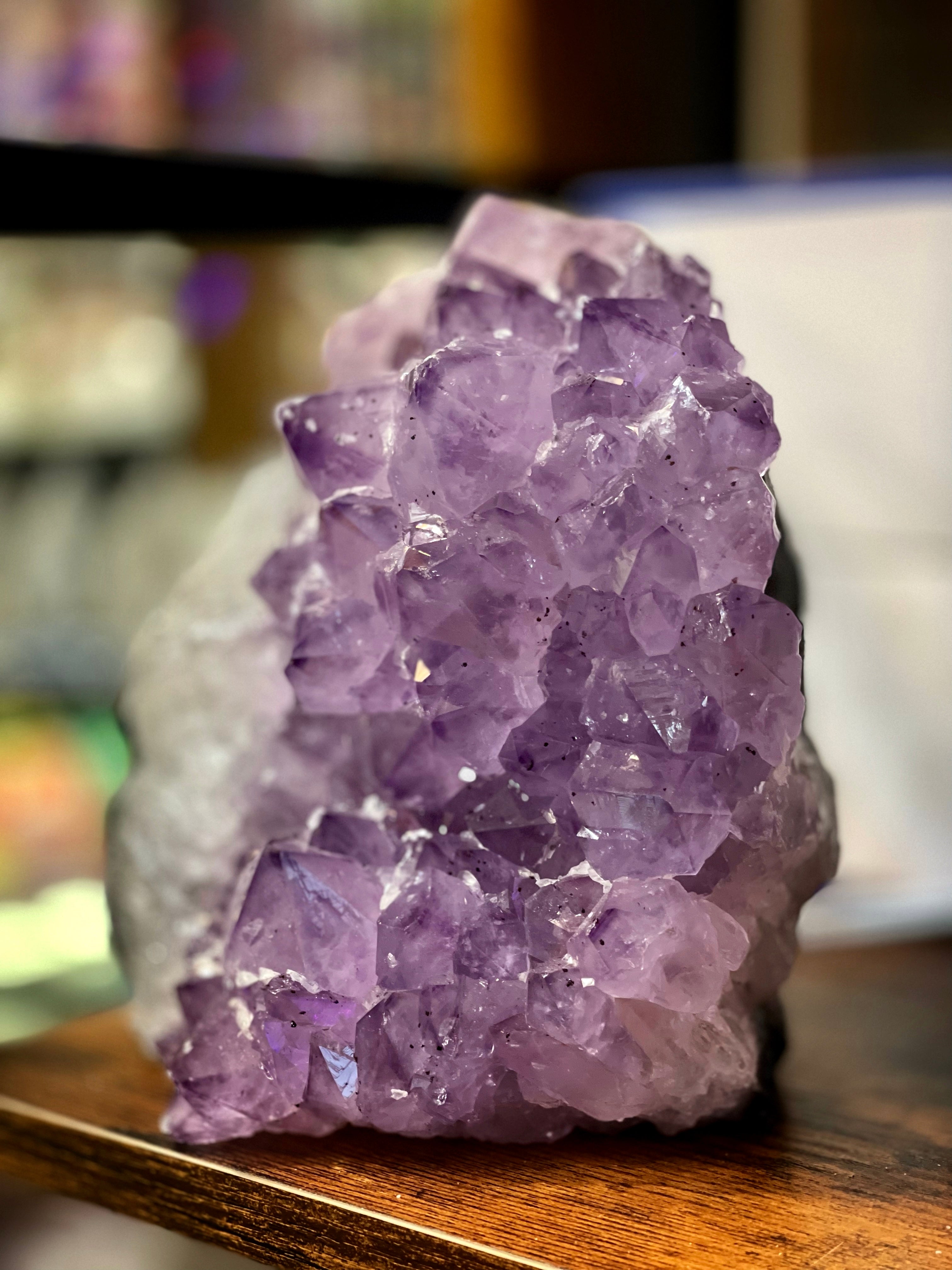 amethyst cluster lamp