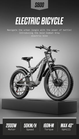 Bici elettrica Shengmilo S600 2000W, bici elettrica a doppio motore