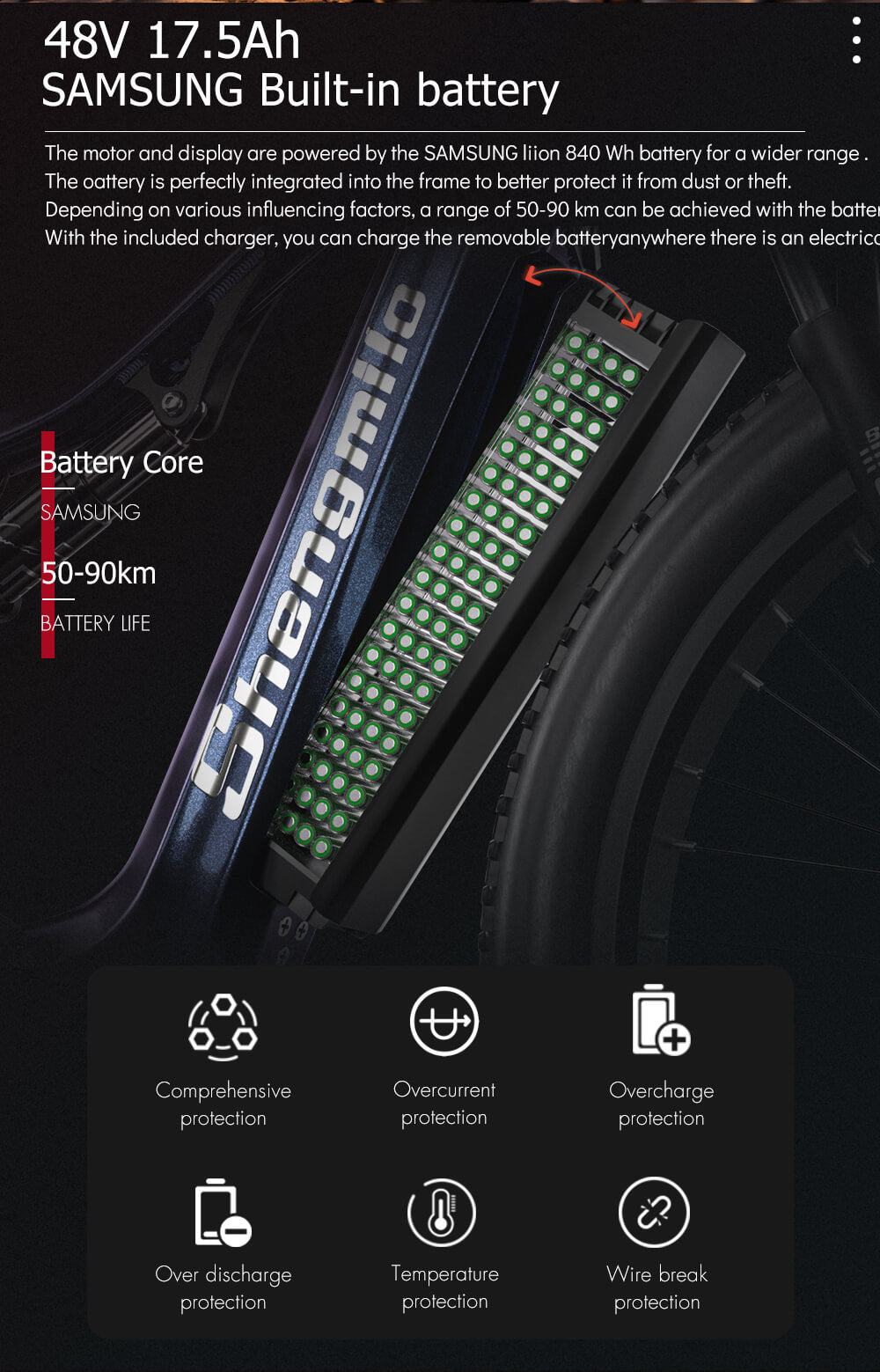 MX03 17.5AH baterie SAMSUNG | Magazin oficial Shengmilo