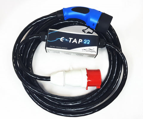 Type 2 to Type 2 7m EV Charging Cable 32A 22kW Three Phase - w