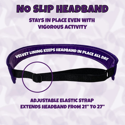 No-slip headband design details