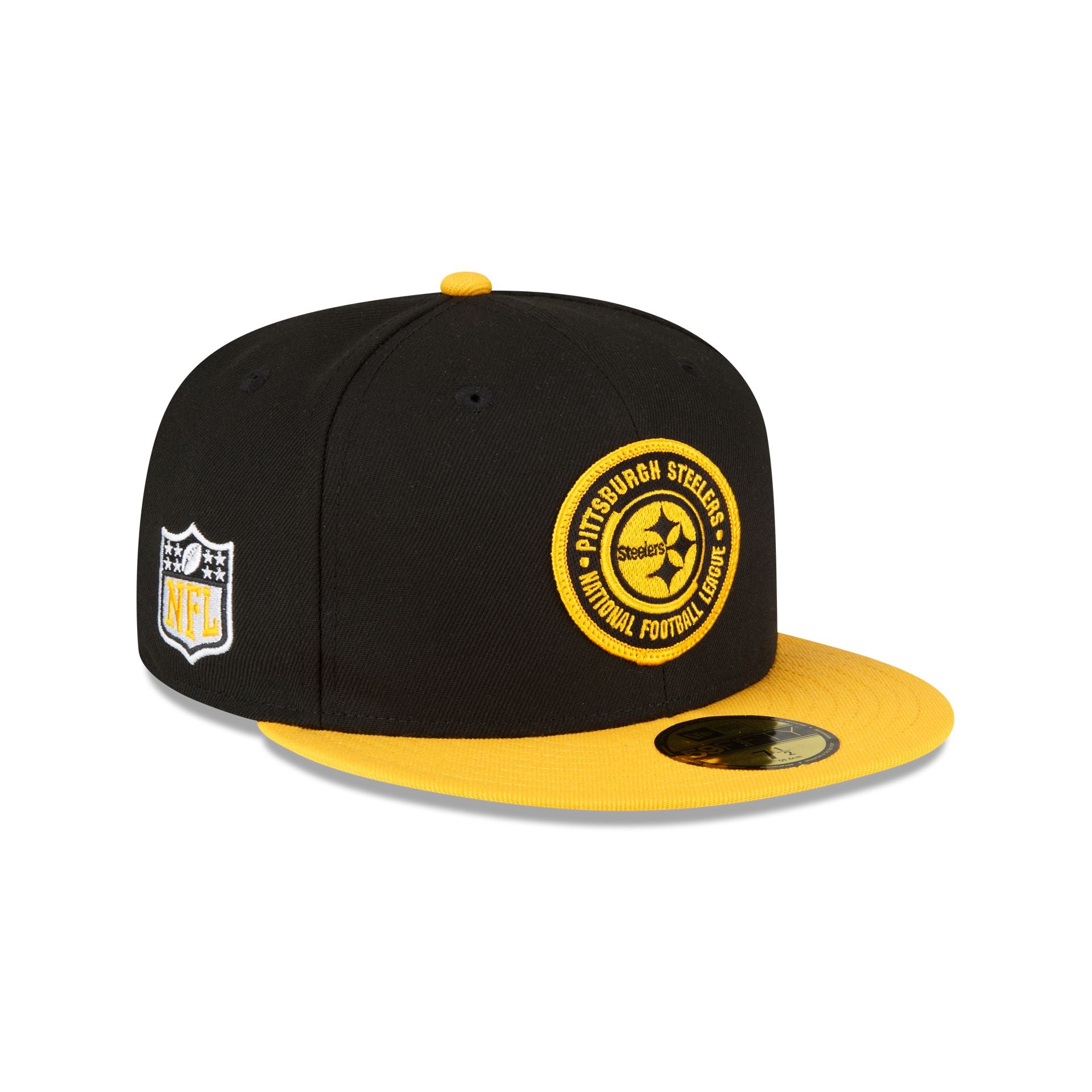 Pittsburgh Steelers 2023 Sideline Team Patch 59FIFTY Fitted Hat