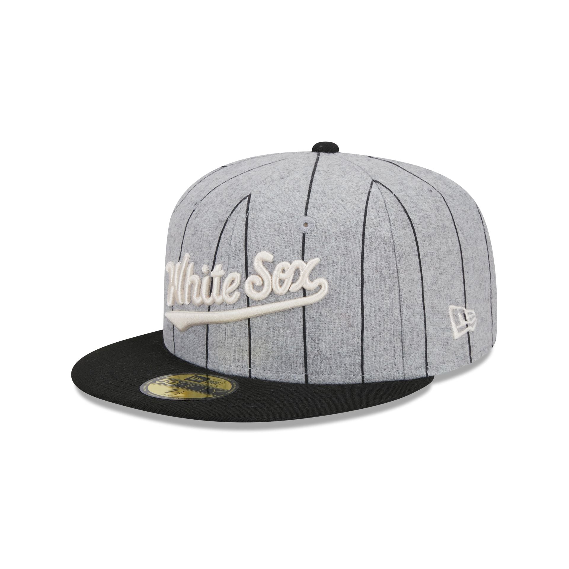 Chicago White Sox Heather Pinstripe 59FIFTY Fitted Hat