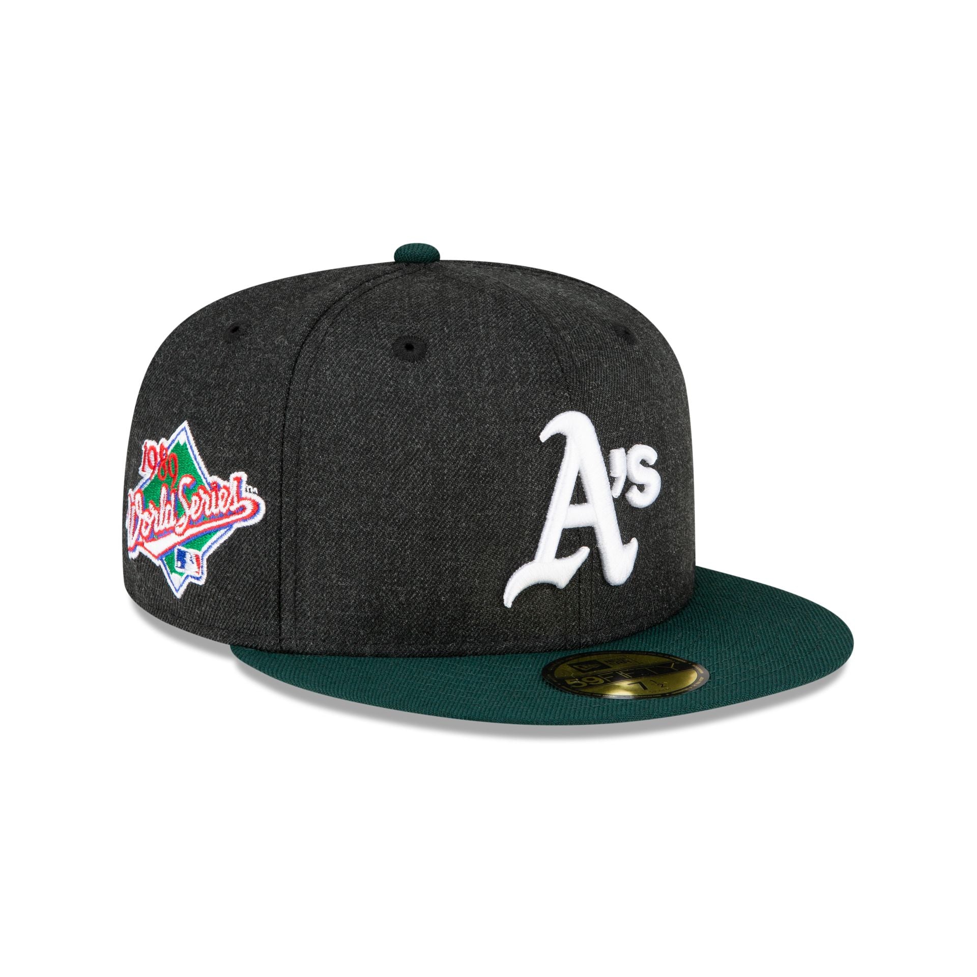 Just Caps Heathered Crown Oakland Athletics 59FIFTY Fitted Hat