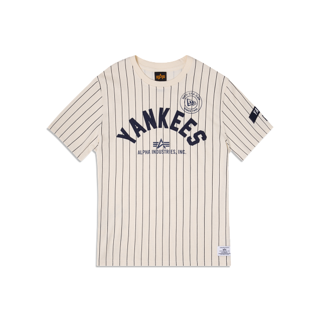 Image of Alpha Industries X New York Yankees Striped T-Shirt