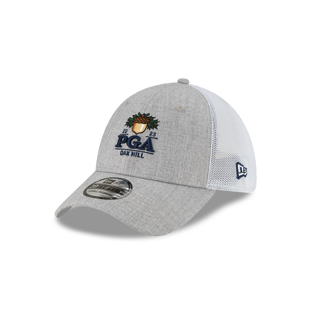 2023 Pga Championship Oak Hill Gray Stretch Bucket Hat, by New Era