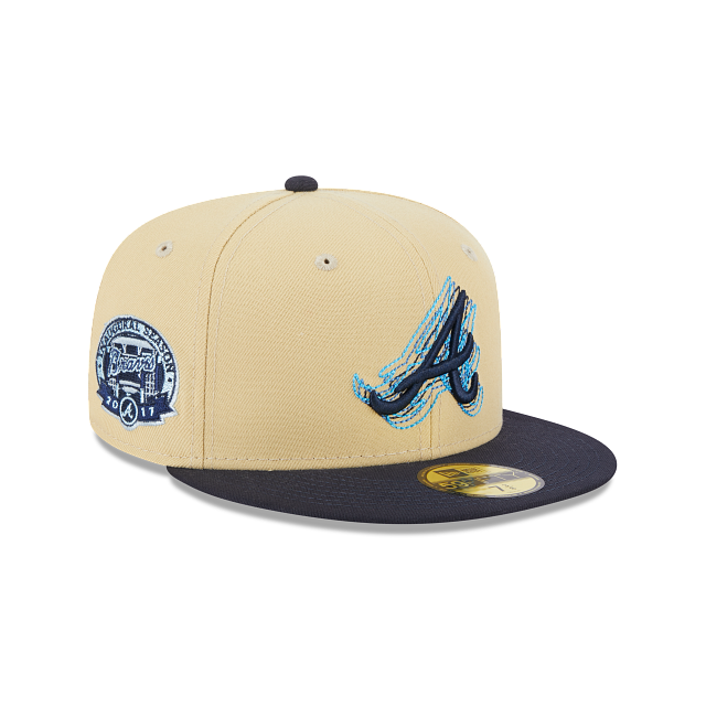 New Era Altanta Braves 'Retro Script' 59FIFTY Fitted OTC - Size 7