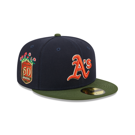 Oakland Athletics Gold Leaf 59FIFTY Fitted Hat, Green - Size: 7 7/8, MLB by New Era