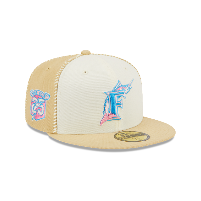 Miami Marlins Tri-Tone Team New Era 59Fifty Fitted Hat 5950 海外 即決-
