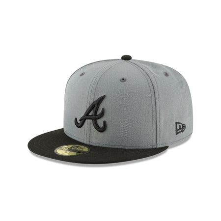 Atlanta Braves Black and White Basic 59FIFTY Fitted Hat – New Era Cap
