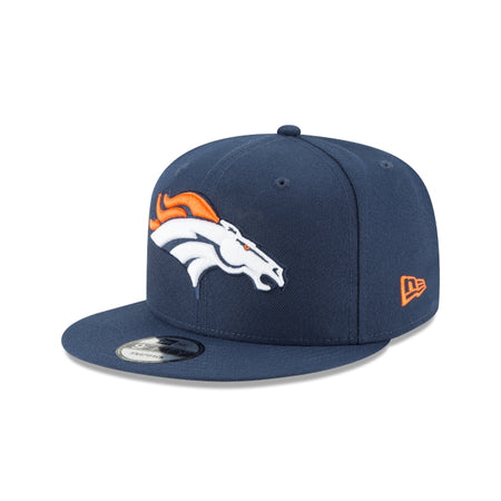 Logo historique empilé 9FIFTY des Denver Broncos orange New Era pour hommes  - Casquette snapback