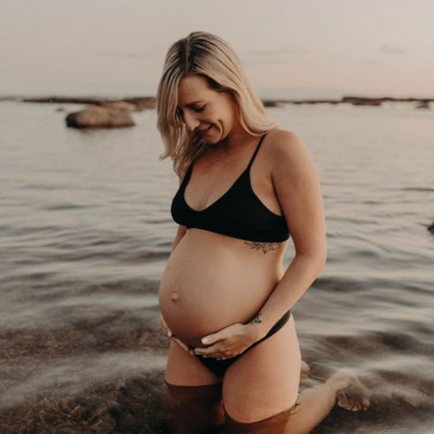 Image of pregnant lady in water