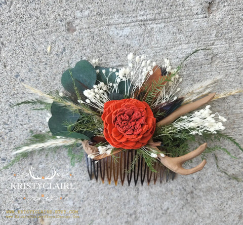 Thank You So Much For The Custom Order Heather! ❤️ Everything turned out so pretty! 😍 Bouquets, Hair Combs & Boutonnieres with Rust Colored Sola Wood Flowers, Babysbreath & Eucalyptus Greenery. WWW.KRISTYCLAIRE.ETSY.COM  www.kristyclairefloraldesign.com  #weddingideas #weddingdesign #weddingboutonniere #weddinginspiration #bridalbouquet #weddingbouquet #newmexico #cabin #cabinwedding #cabinlife #rustic #rusticwedding #rust #rusticdecor #eucalyptus #etsyseller #etsyshop #country #countrywedding #barn #western #solawood #antler #antlerdecor #antlerart #babysbreath #grass