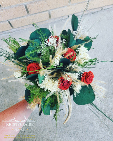 Thank You So Much For The Custom Order Heather! ❤️ Everything turned out so pretty! 😍 Bouquets, Hair Combs & Boutonnieres with Rust Colored Sola Wood Flowers, Babysbreath & Eucalyptus Greenery. WWW.KRISTYCLAIRE.ETSY.COM  www.kristyclairefloraldesign.com  #weddingideas #weddingdesign #weddingboutonniere #weddinginspiration #bridalbouquet #weddingbouquet #newmexico #cabin #cabinwedding #cabinlife #rustic #rusticwedding #rust #rusticdecor #eucalyptus #etsyseller #etsyshop #country #countrywedding #barn #western #solawood #antler #antlerdecor #antlerart #babysbreath #grass