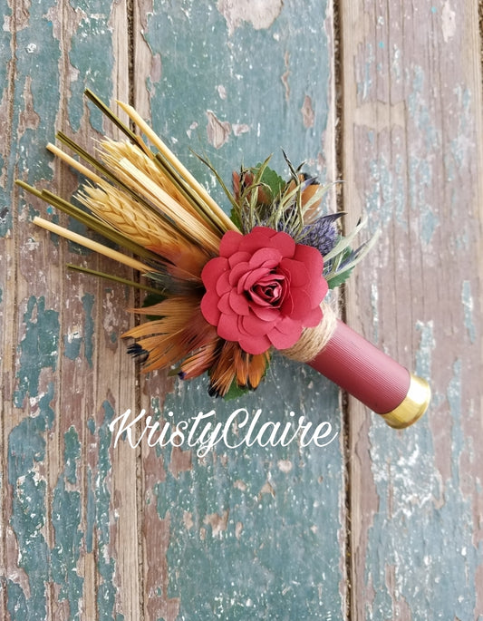 Shotgun shell boutonniere — White Oaks Preserve