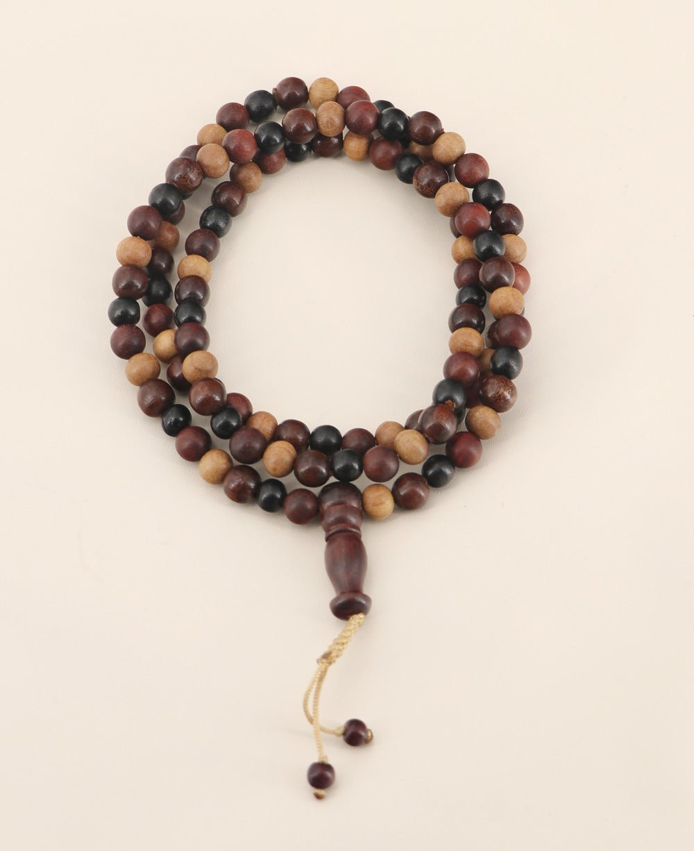 108 Beads Walnut Wood and Lapis Meditation Japa Mala