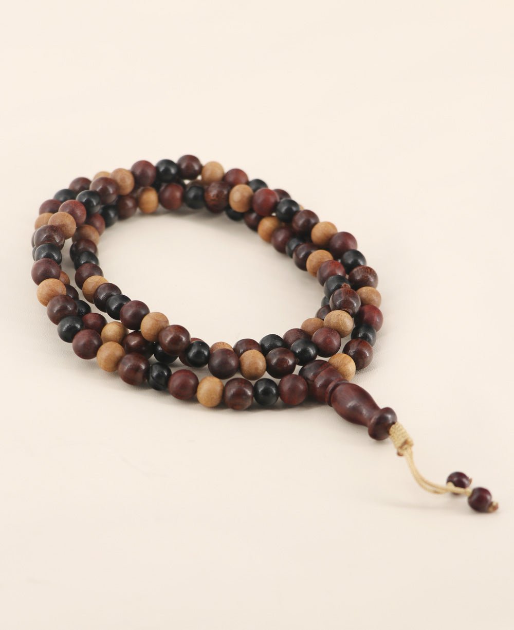 Turquoise and Coral Inlay Bone 108 Beads Red Meditation Mala - Buddha Store