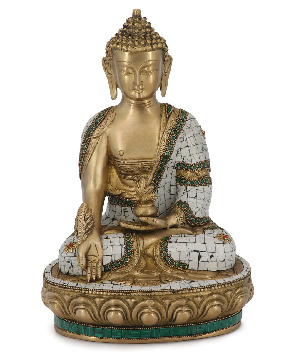 Medicine Buddha Statue in Bronze Tone – Buddha Groove