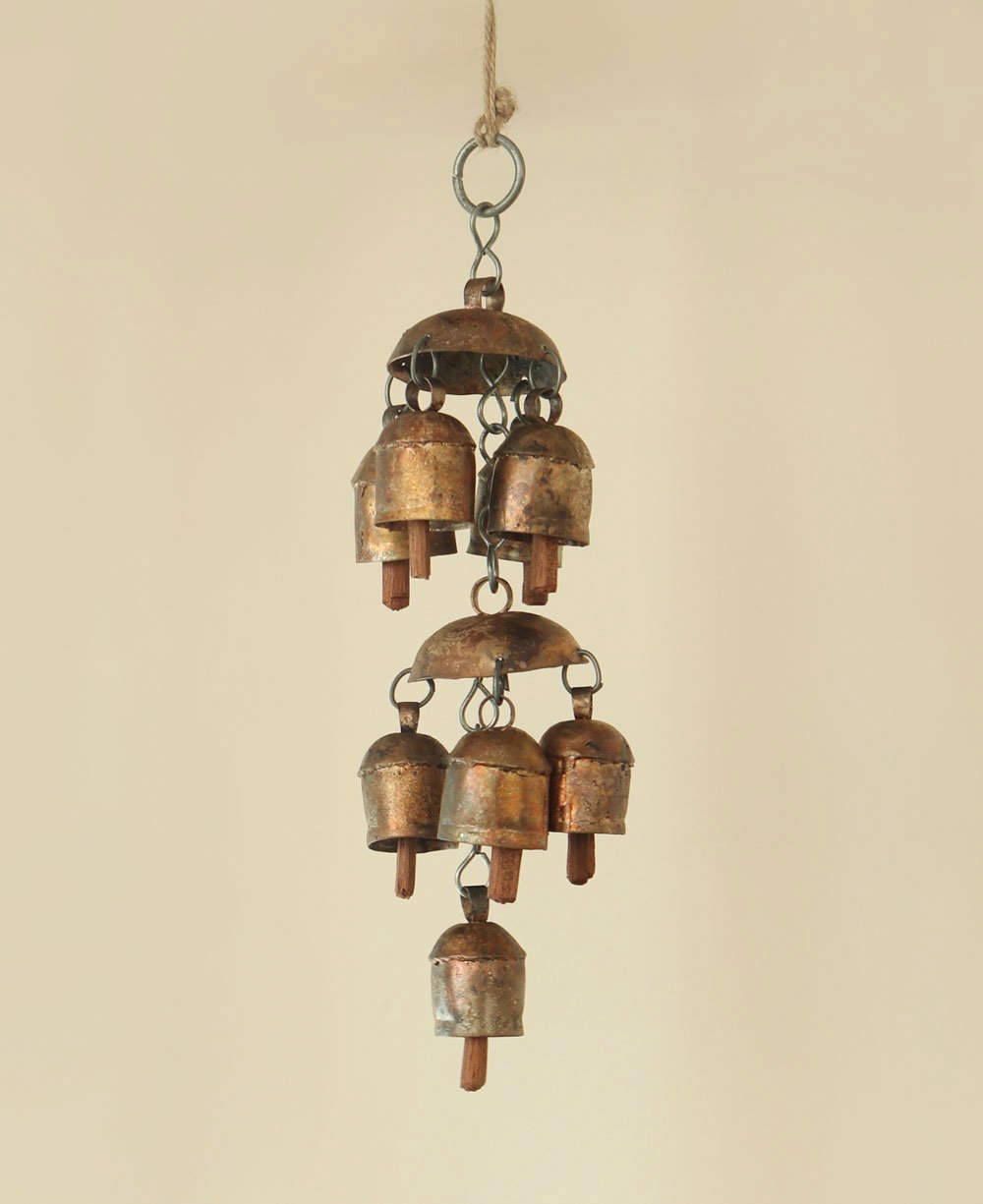 Curved Stem Wind Chime with Indian Bells, Fairtrade – Buddha Groove