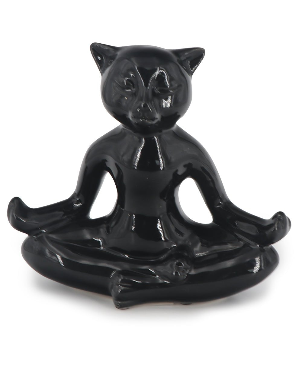 Textured Silver Yoga Dog - Resin Figurine of Serenity – Buddha Groove