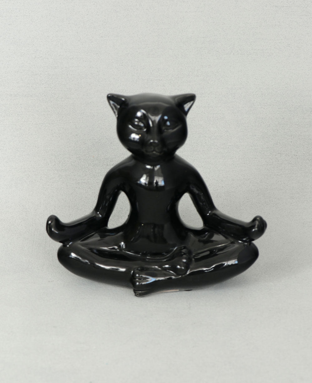 Textured Silver Yoga Dog - Resin Figurine of Serenity – Buddha Groove