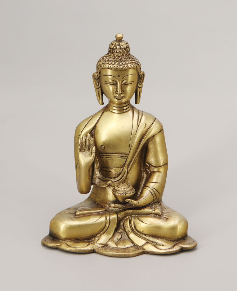 Intricate Life of Buddha Brass Statue, 12 Inches High – Buddha Groove