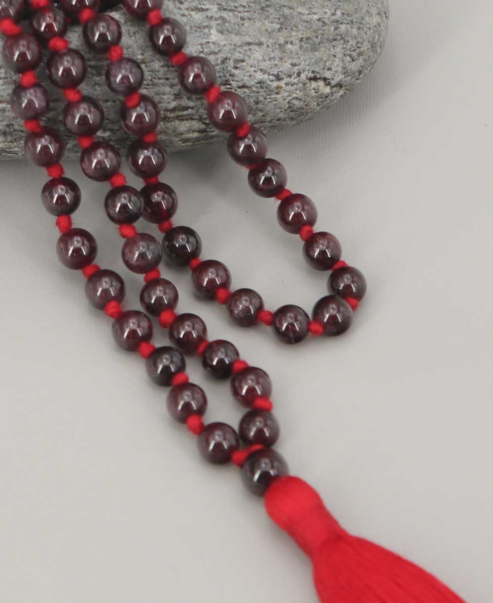 Sandalwood Japa Meditation Mala, 108 Beads Knotted