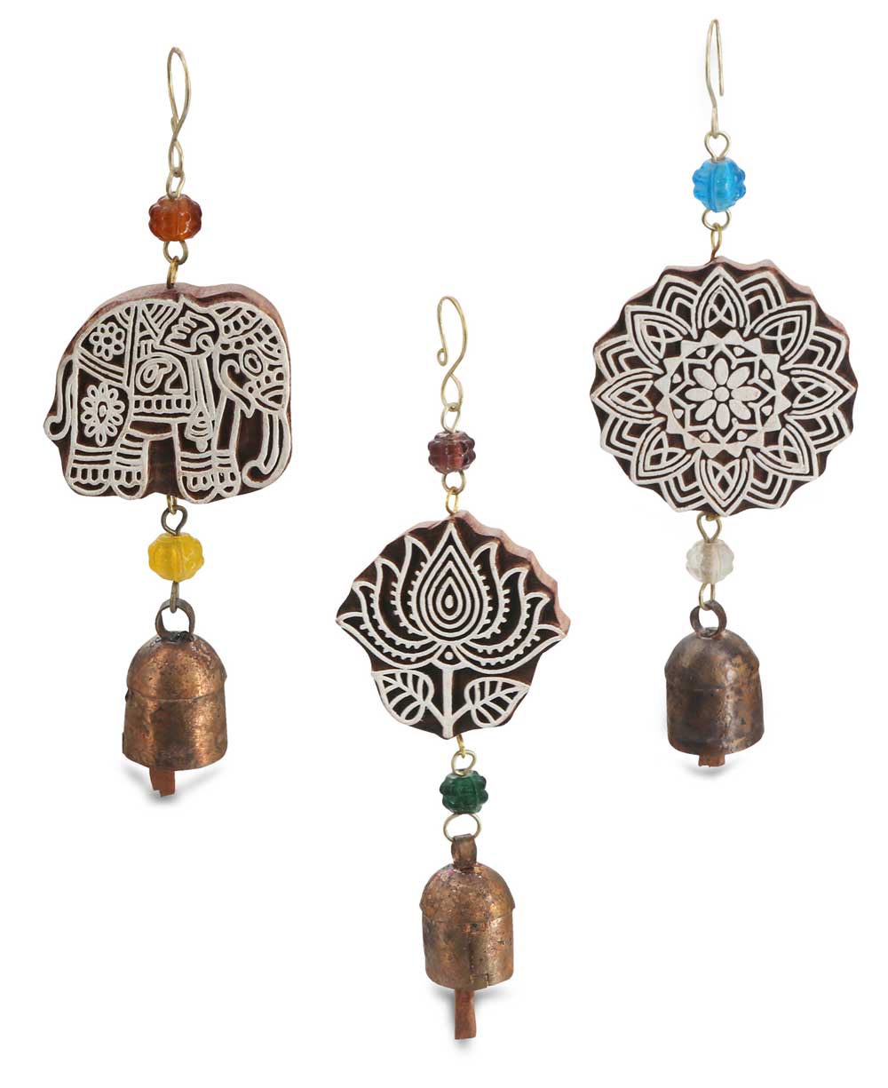 Mango Wood Block Print Design Hamsa Wall Hook – Buddha Groove