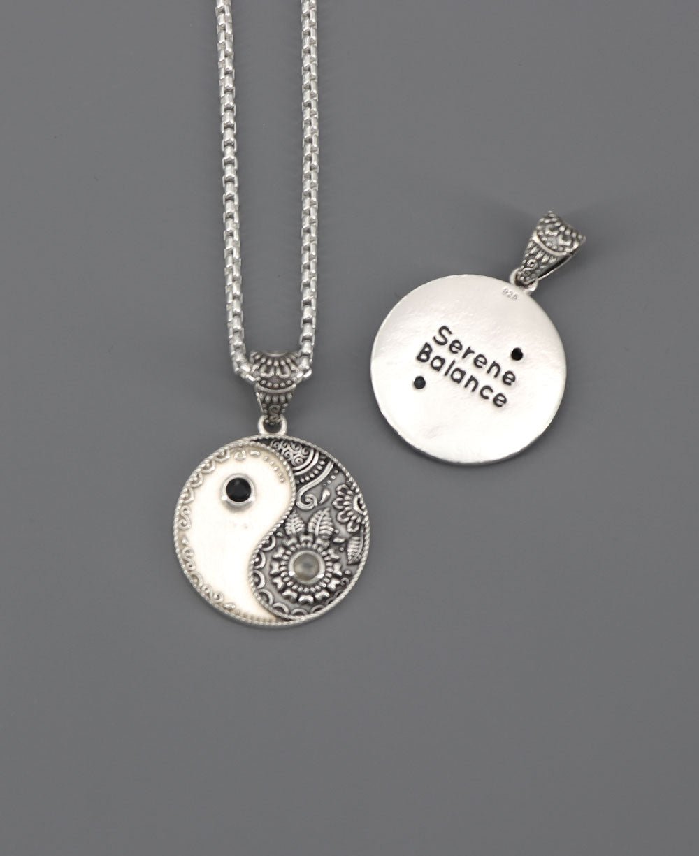 Sterling Silver Balancing Yin Yang Locket Pendant – Buddha Groove