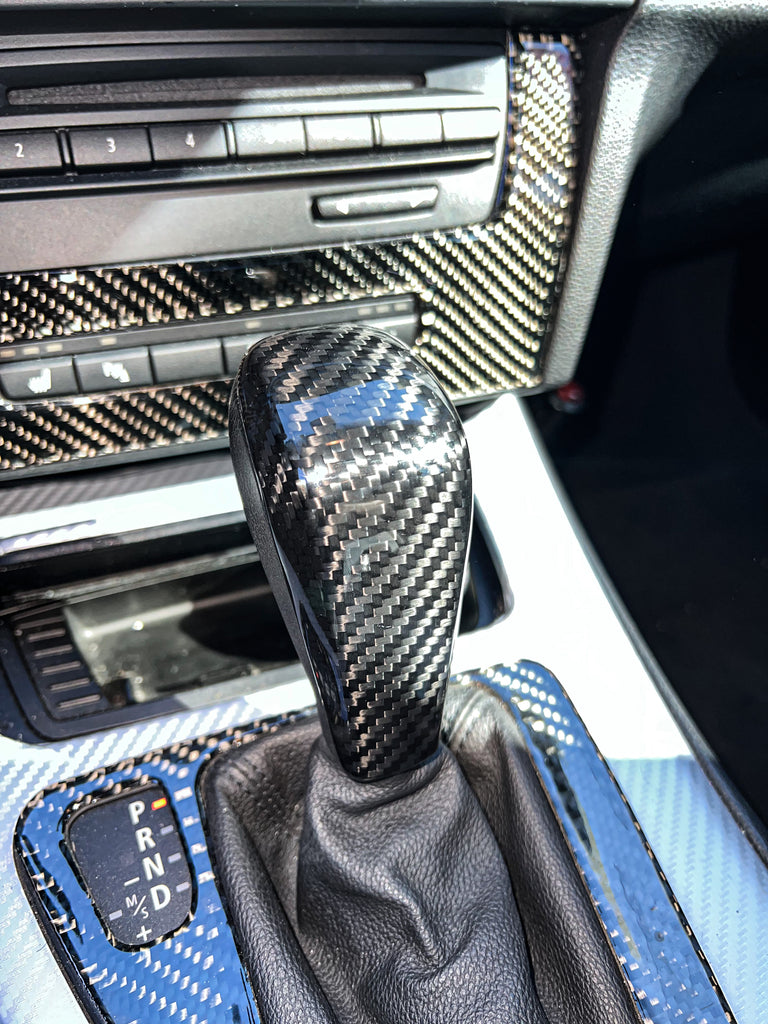 Carbon Fiber Gear Shift Panel Sticker Overlay For BMW E90/E92 3
