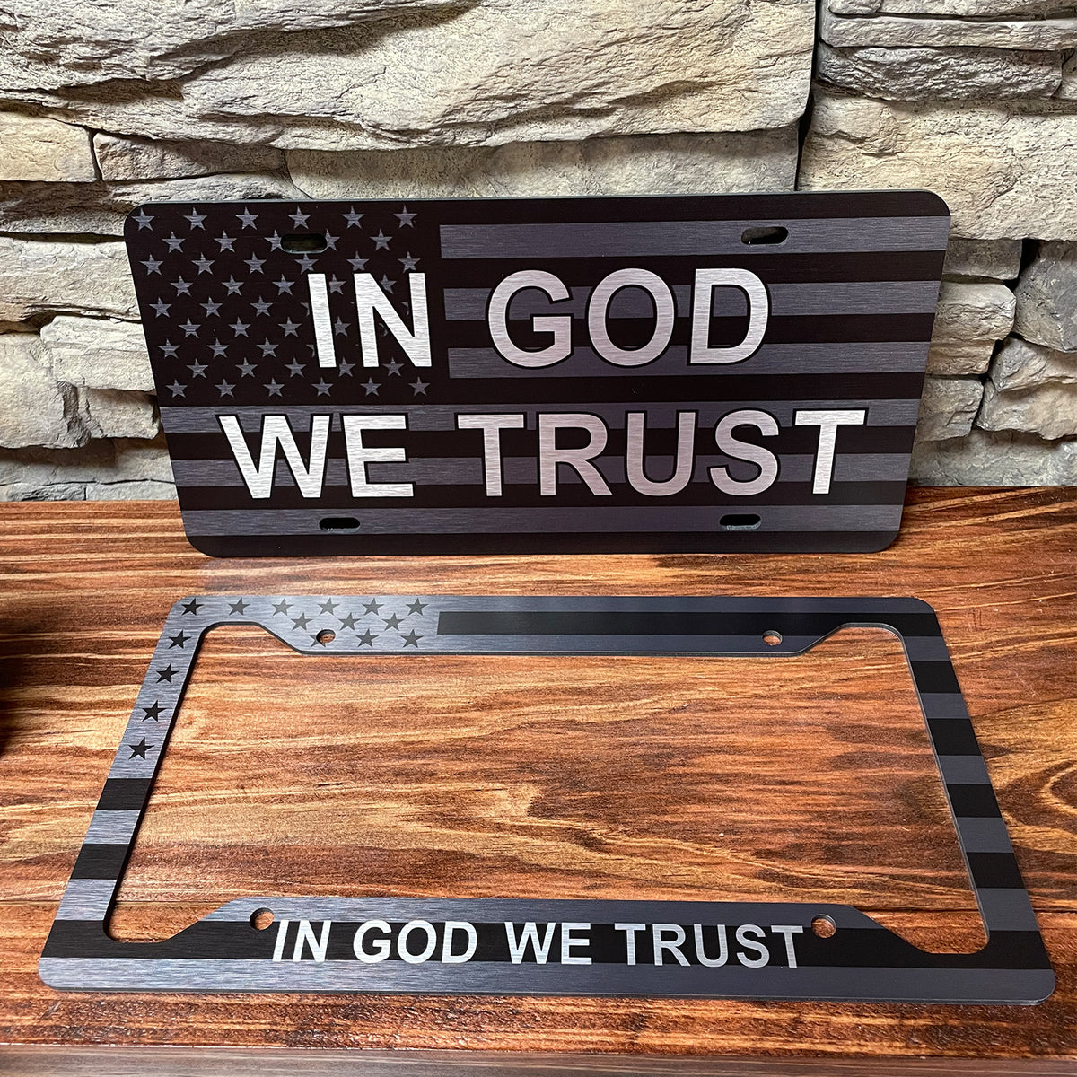 In God We Trust Flag Tag And Frame Combo Jass Graphix 