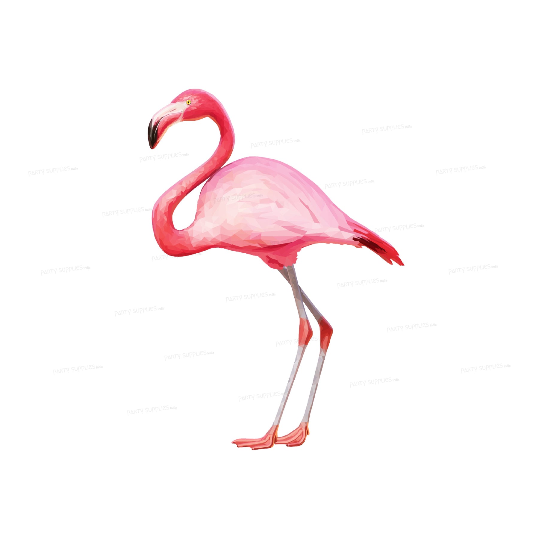 Фламинго на белом фоне