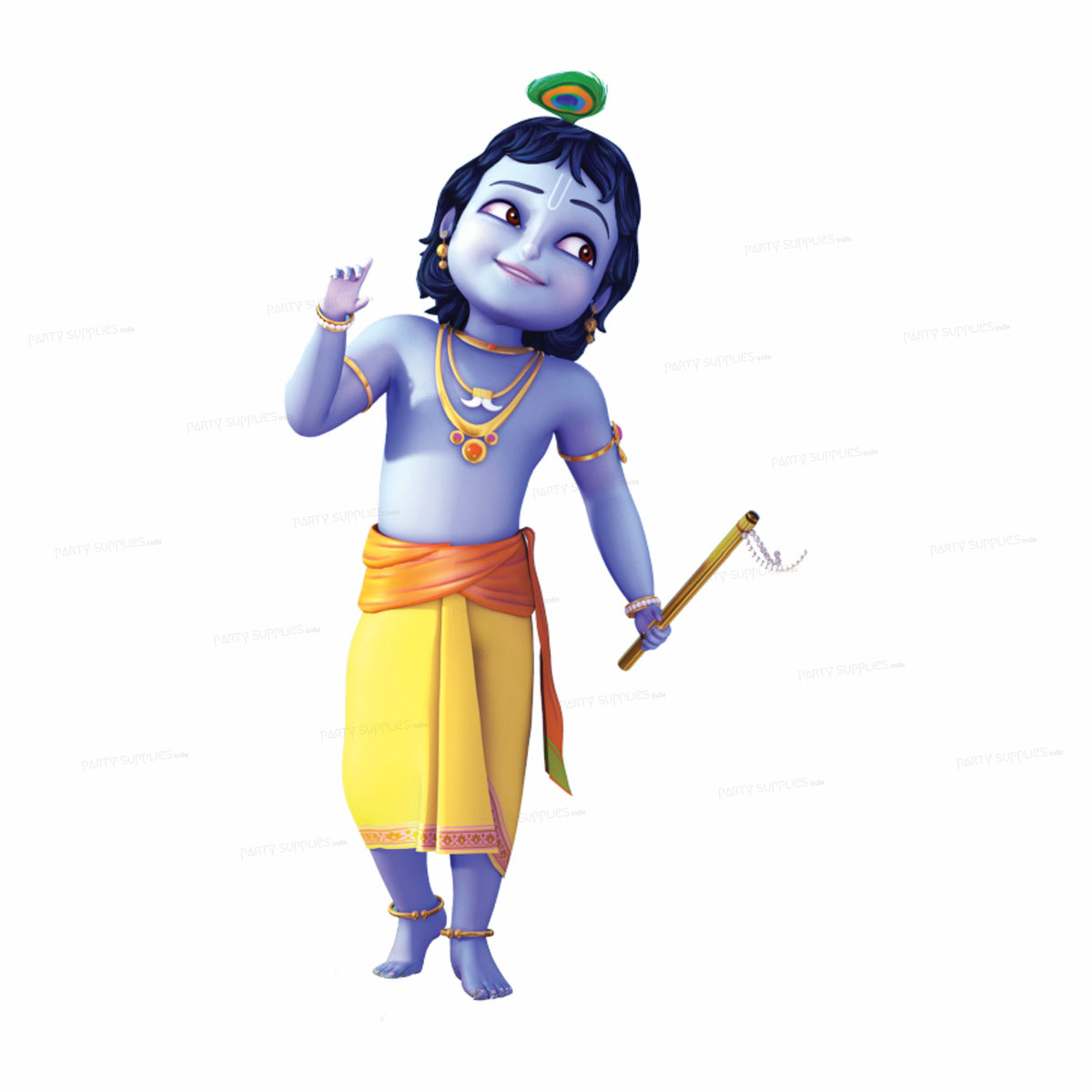 Little Krishna Flute Theme cutout | Customized Party Supplies