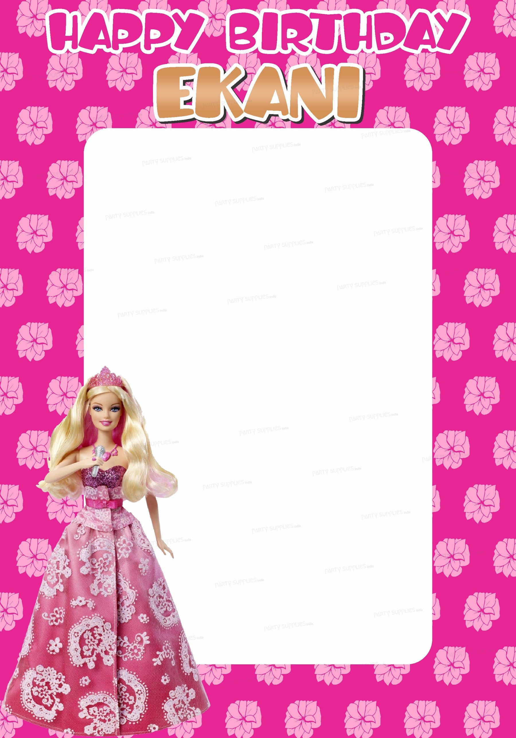 Psi Barbie Theme Personalized Photobooth | Party Supplies Online