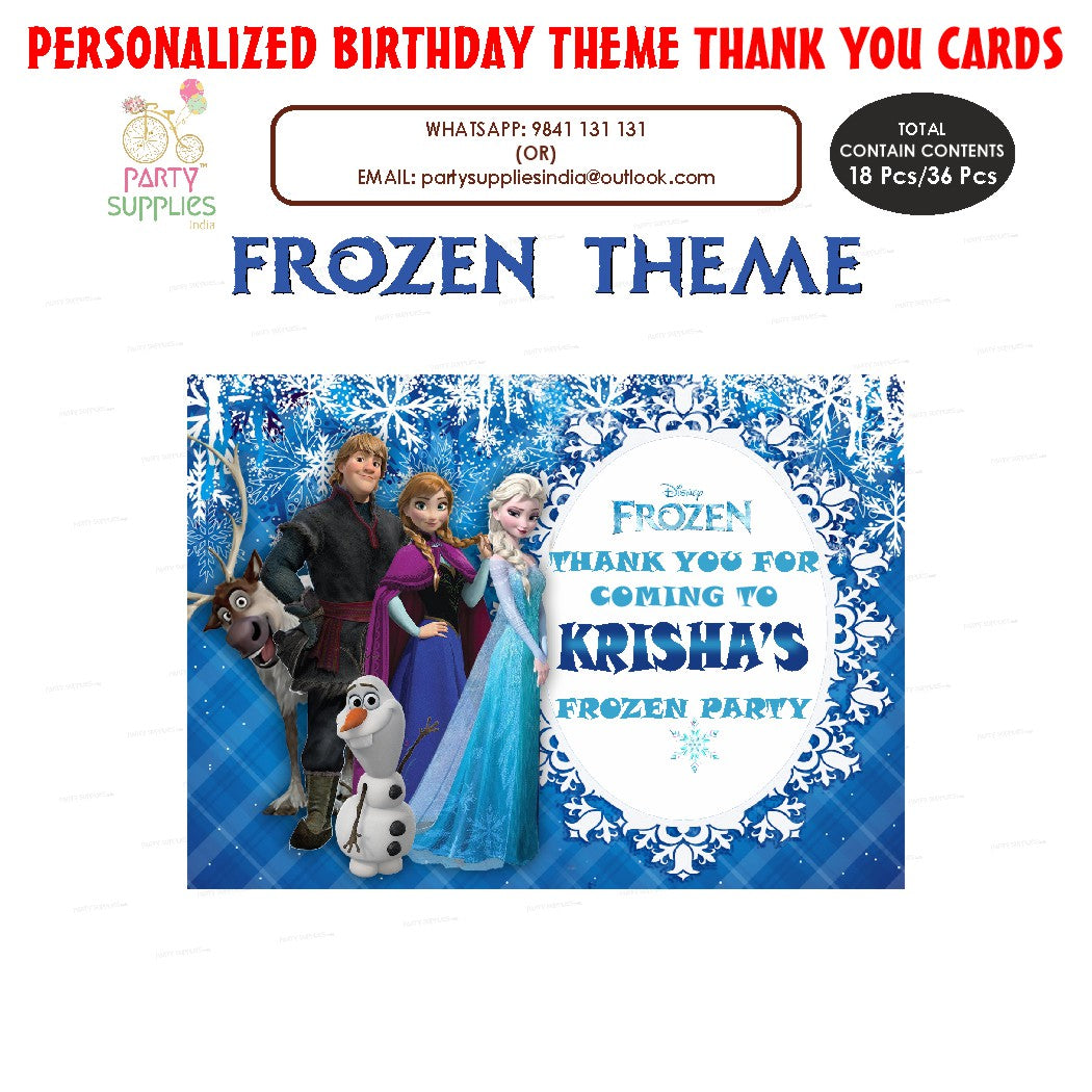 PSI Frozen Theme Thank You Card