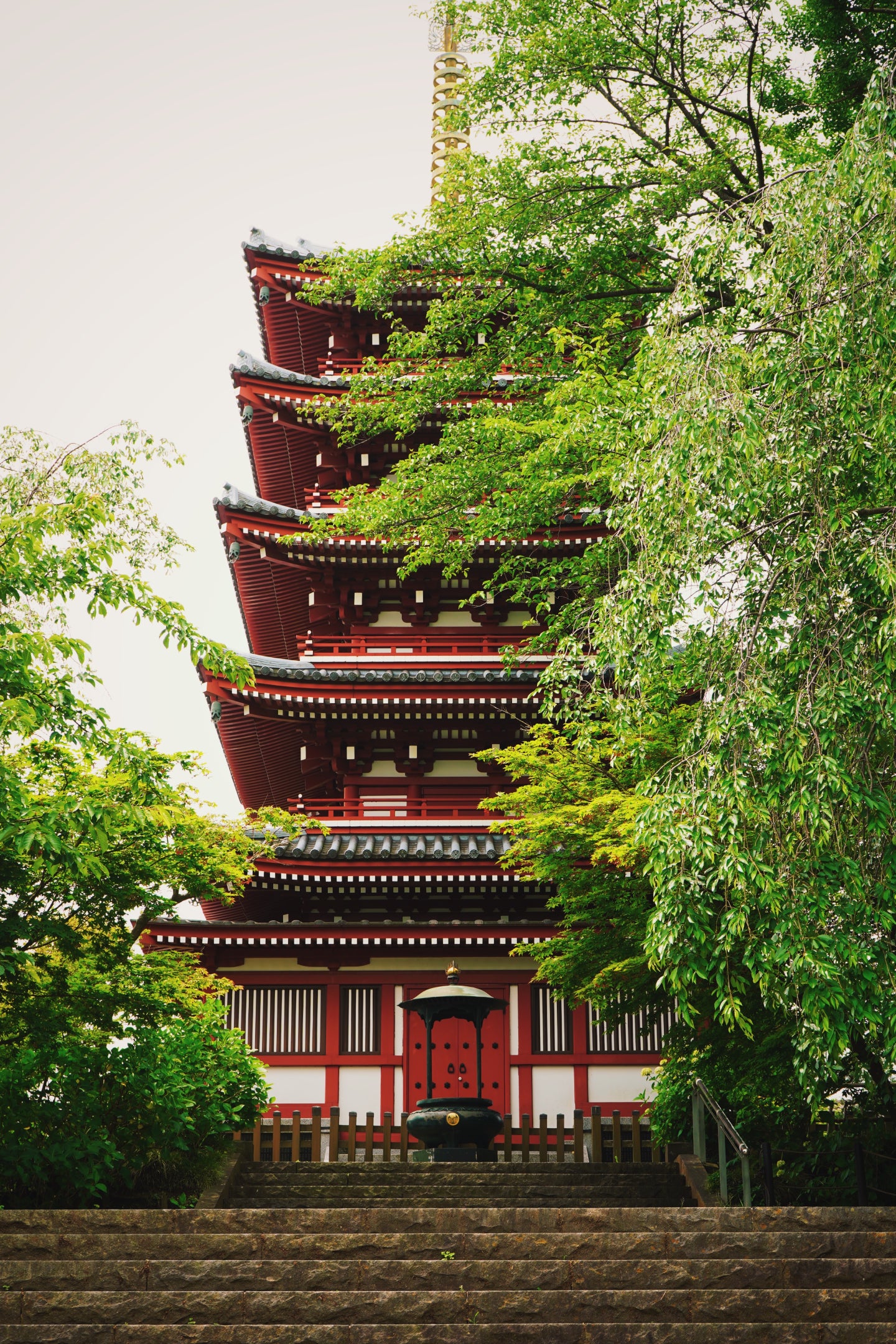 本土寺の中にあった五重塔の写真